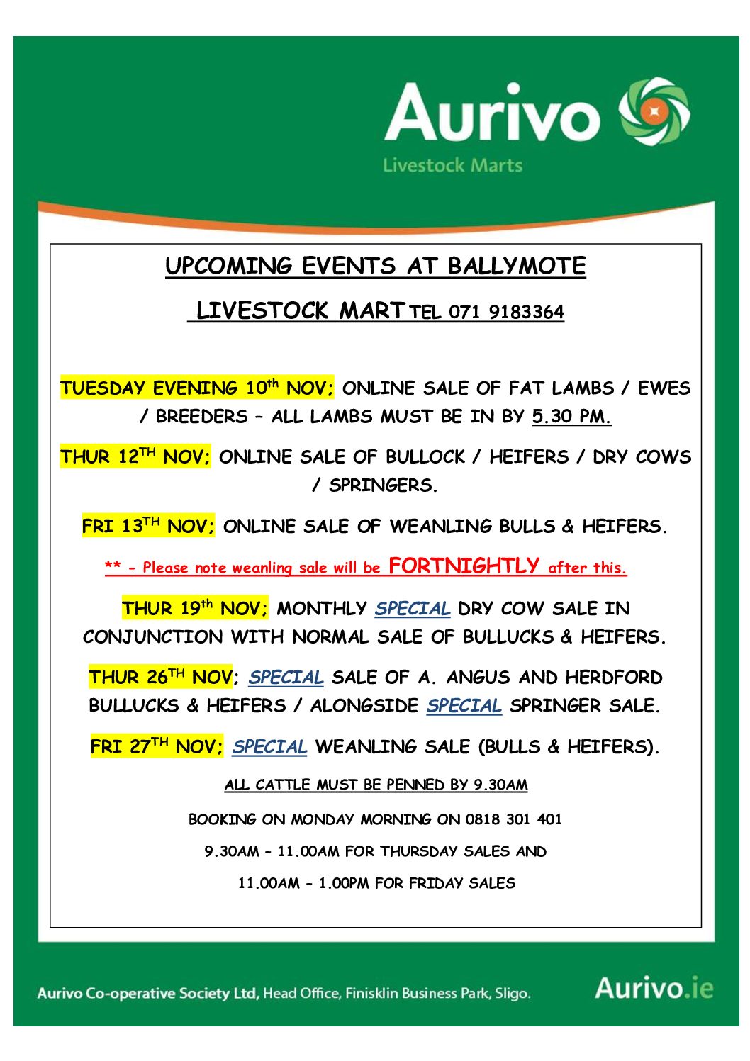 BALLYMOATE NOTICE
