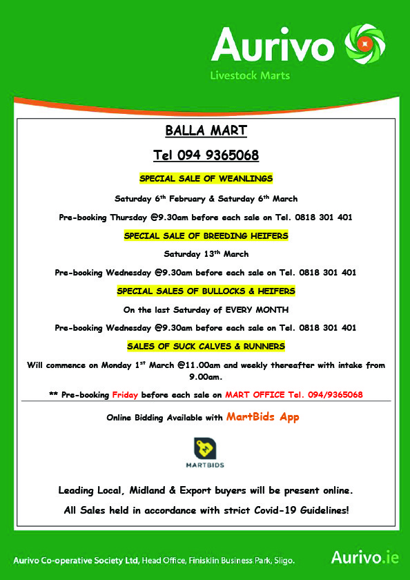BALLA NOTICE FEB 21 ONWARDS