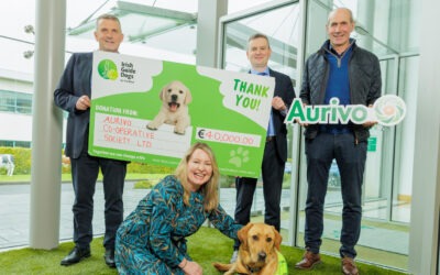 Aurivo Co-Operative present Irish Guide Dogs for the Blind with €40,000 donation